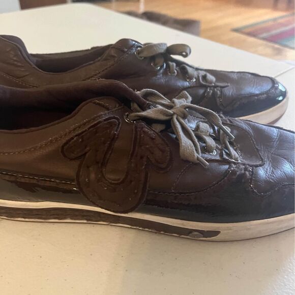 True Religion mens brown leather shoes size 10.5 - Picture 8 of 9